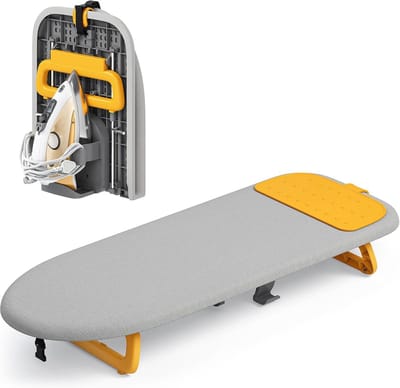 Thijox - Draagbare Opklapbare Strijkplank voor Tafel, 30 x 81 cm, Hittebestendige Hoes, Siliconen Houder, Ruimtebesparend, Ideaal voor Reizen en Stude