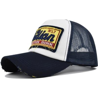 Hoge Kwaliteit Snapback Katoenen Baseballpet Mannen Vrouwen Hip Hop Hoed Trucker Mesh Ademende Hoed Buiten Zonbescherming Snapback Pet 54-60cm white