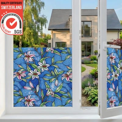 Homewell® Raamfolie HR++ 45x300 - Isolerend & Zonwerend - Anti inkijk - Statisch - Bloemen-Orchidee
