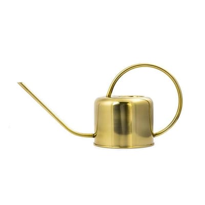 Kikkerland Vintage gieter - Plantengieter voor binnen - Goud - 1,2L - Retro - Metaal