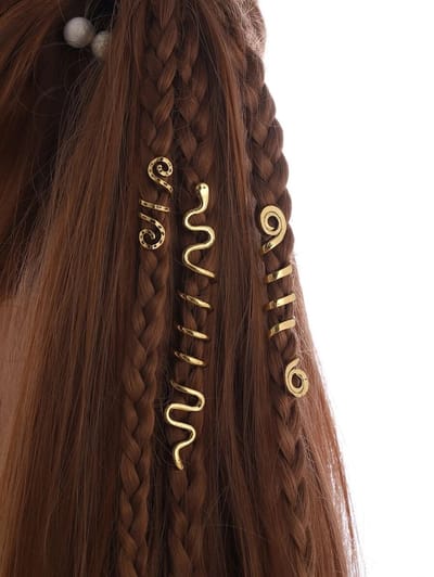 Haarringen - haarringen set - haarringetjes - haarbedels - haaringen haarbedels - Braid ringetjes - Haar vlecht ringen - Haar Kralen - Haarringen dreadlock kralen - Kraaltjes / Clips - Haar Accessoires Vrouwen - Vlecht accessoires - Hair Beads Gold