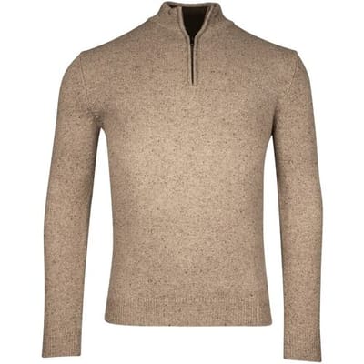 Baileys Trui Half Zip Faux-Uni Donker Zand / male