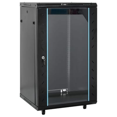 vidaXL - Netwerkkast - met - draaiwieltjes - 18U - 19" - IP20 - 60x60x100 - cm