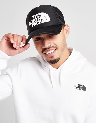 The North Face Logo Trucker Cap - Zwart, Zwart One Size