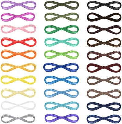 Set van 20 Gewaxte Katoenen Koorden, 10 m x 1 mm, Kleurrijke Macramé Touw voor Creatieve Projecten en Handwerk