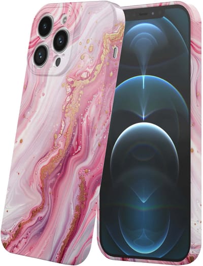 Smartphonica Telefoonhoesje Geschikt voor iPhone 12 Pro met Roze Marmer Opdruk - Flexibel Softcase TPU - Backcover Case Rosé Marble Design geschikt voor iPhone 12 Pro