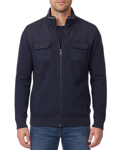 Casa Moda vest donkerblauw