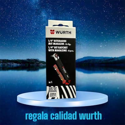 Ratchet sleutel 1/4 inch met geïntegreerde bitlader en omkeerbare draaikop