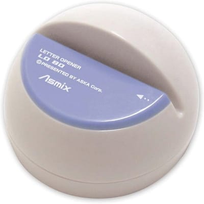 Elektrische Briefopener - Automatische Ontvanger - Post Snel Openen - Compact Ontwerp - 7.2 x 8.4 x 6 cm - Blauw