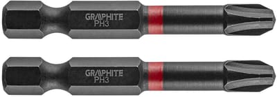 Graphite - PH3 Type Bithouder - 50 mm - Staal S2 - Impactbestendig - 2 Stuks
