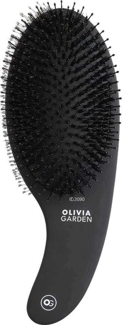 Olivia Garden Expert Care Curve Borstel Boar and Nylon Bristle Matt Black