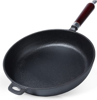 Koekenpan Gietijzeren CAST LINE 28 cm - Multifunctionele Pan voor Vlees - Groenten