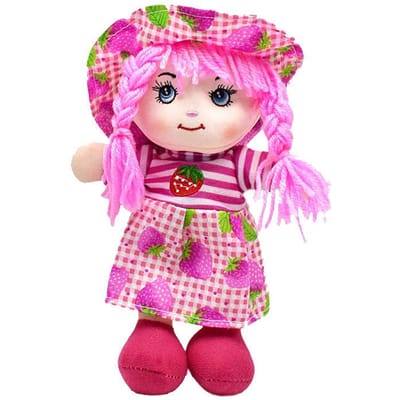Schattige 25cm Lappenpoppen Met Hoed Cartoon Zacht Kawaii Fruitrokje Hoed Meisjes Knuffel Pluche Slaapspeeltje Verjaardag Kerstcadeaus 25CM