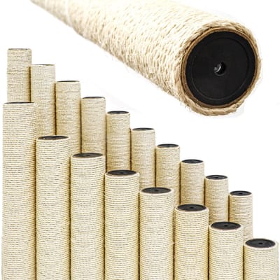 40 x 7,4 cm: M8 Sisal Stam voor Krabpaal - Sisalpaal voor Kattenboom - Krab Bomen Onderdelen