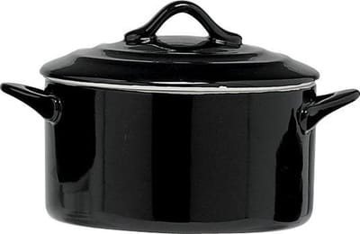 Cosy & Trendy Black Ovenschotel Met Deksel - Rond - 0L5 - Ø 12.5 cm x 7 cm