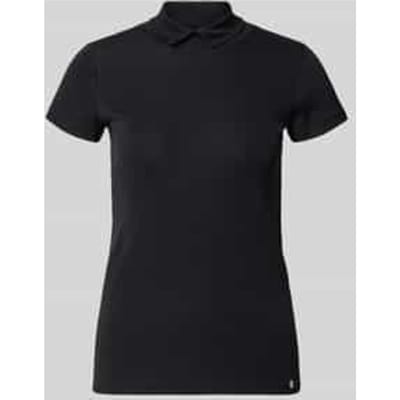 slim fit T-shirt met hoogsluitende polokraag