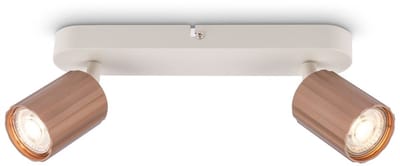 BRILONER Skaft - Opbouwspot - draaibaar spotlamp - GU10 fitting - metaal - max. 9W - koffie kleur - 28 x 5.7 x 12,5 cm