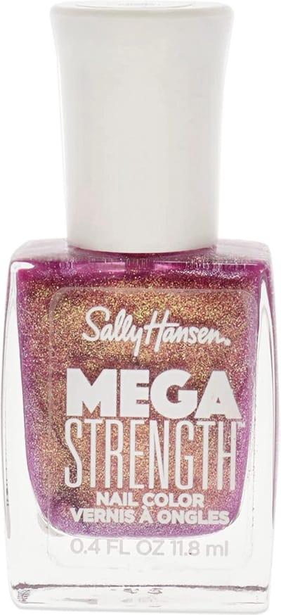 Sally Hansen Mega Strength Ultra Shine Nail - 052 - Small but Mighty - Nagellak - Roze - Goud - 11.8 ml