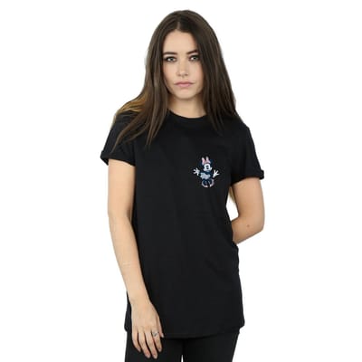 Disney Dames/Dames Minnie Mouse Dansende Borst Katoenen Vriend T-shirt (Zwart)