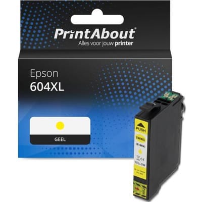 PrintAbout Inktcartridge 604XL (C13T10H44010) Geel Hoge capaciteit geschikt voor Epson