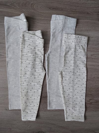 Legging - Baby - set van 2 meisjes leggings (2x2-delig) - maat 74/80