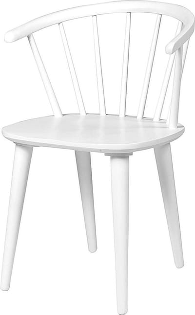 Rowico Home Carmen Houten Spijlenstoel Wit - Eetkamerstoel - Hout - Scandinavisch