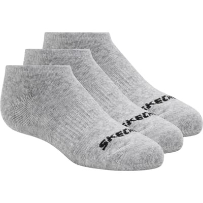 Skechers 3-pack Unisex Zonder Badstof No Show, Unisex grijze Sokken 43-46 grijs