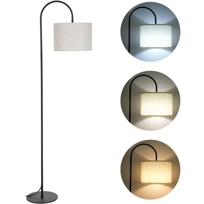 12W stoffen vloerlamp moderne staande hoge lamp voetschakelaar 3 kleurtemperaturen voor woonkamer US Plug veelkleurig