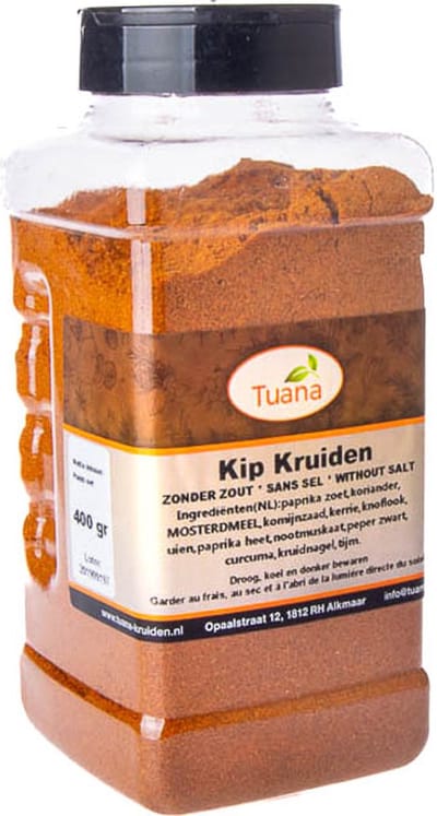 Tuana Kruiden - Kip Kruiden Zonder Zout - Strooibus 400 Gram - GP-K-0029