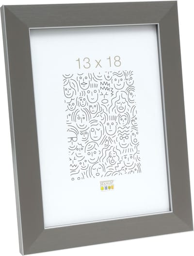Deknudt Frames Fotolijst - Grijs met zilverbies - S41VK7 - 13x18 cm