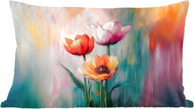 Sierkussens - Kussentjes Woonkamer - 60x40 cm - Dromerig - Bloemen - Verfijnde details