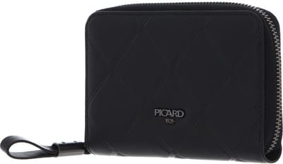 PICARD Leren Portemonnee Voila 1 Zip Around Wallet Black Zwart