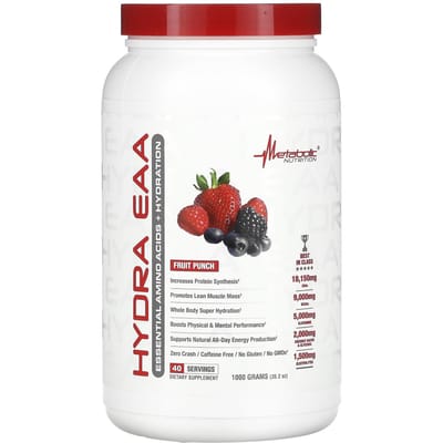 Metabolic Nutrition, Hydra EAA, Saveur Punch aux fruits, 35,2 oz (1 000 g)