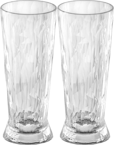 Koziol - Superglas Club No. 10 Bierglas 300 ml Set van 2 Stuks - Kunststof - Transparant