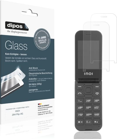 dipos – 2x Matte Pantserfolie geschikt voor INOI 284 Flip 4G | 9H Screenprotector