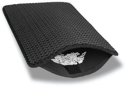 GELLDG Kattenbakmat - 30 x 45 cm kattenbakmat - Honingraat dubbellaags design - Waterdichte kattenbakmat - Geschikt voor thuis, buiten en op de camping - Zwart