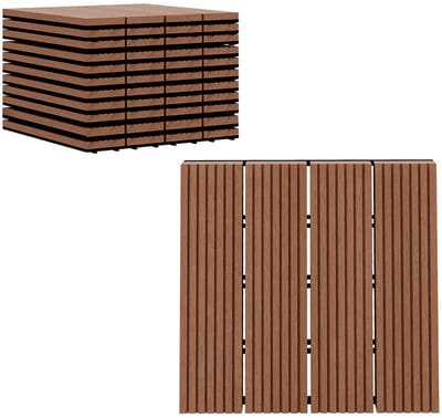 Innovastore Tuintegels - Tegels - Kunststof tegels - Terrastegels - Vlondertegels - Balkontegels - Antislip - Kunsstof - 11 stuks