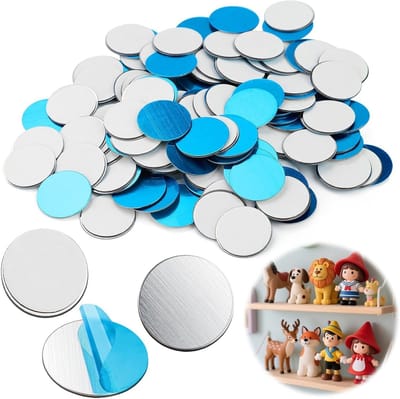 Set van 120 Zelfklevende Metalen Platen voor Tonie Figuren - 20 mm, 0.3 mm Dikke RVS Magneten voor Kinderkamer, Plank en Creatieve Projecten