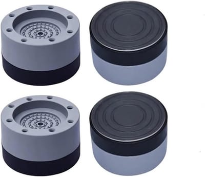 Anti-vibratie voeten - Wasmachine dempers - Stabielere apparaten - TPR materiaal - 4 stuks - Grijs