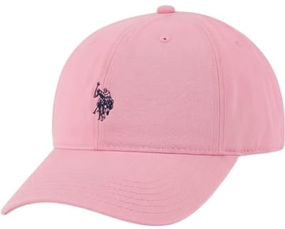 Kleine honkbalpet met verstelbare band, 100% katoen, roze, one size