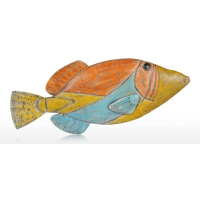 Vis Wandhanger 6 IJzeren Wanddecoratie Creatief Ornament Ambacht Wandopstelling Wandhanger Marien Leven orange