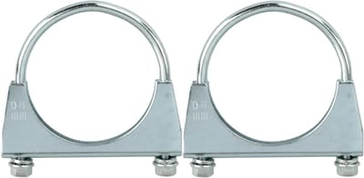 Beugelklem M8, diameter 80 mm, roestvrijstalen U-vormige buisklem voor uitlaatbevestiging en buishouder, 2 stuks Ø 80 mm, duurzaam en corrosiebestendig