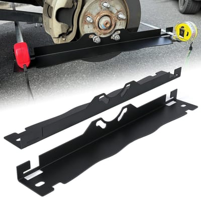 Heavy Duty Toe Alignment Tool Plates, 2PCS RVS Wieluitlijningsgereedschapsplaten met ophanging zwart