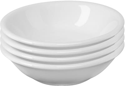 Westmark Set van 4 keramische kommetjes/serveerschaaltjes, rond, klein, afmetingen: ø 7 x 2 cm, keramiek, Tapas + Friends, wit, 6975224C