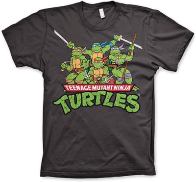 Teenage Mutant Ninja Turtles Heren Tshirt -S- Turtles Distressed Group Grijs