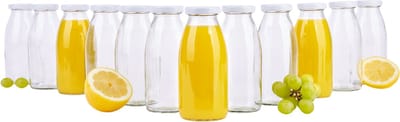 Set van 12 Hansa fles 250ml deksel To 43 wit