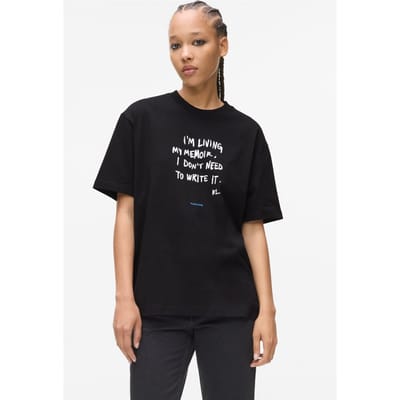 Karl Lagerfeld Relaxed Karlism Tee Black Size: M | Outlet | Dames | Zwart