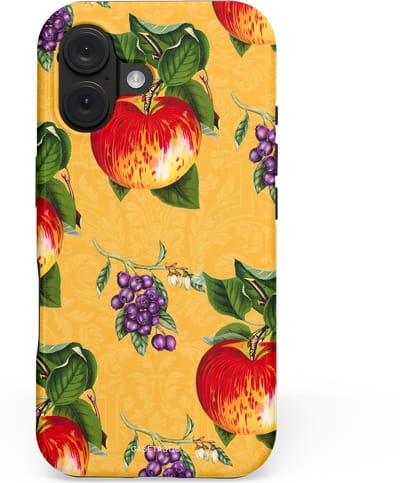 Casetastic hoesje geschikt voor Apple iPhone 16 - MagSafe - Dubbellaagse bescherming - Picknick - Fashion Case - Goud Donkergroen Rood Beige