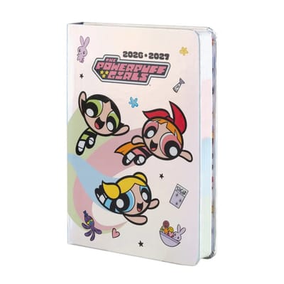 Grupo Erik Powerpuff Girls - 2026/2027 Week To View Pocket 17 Months Academic Schoolagenda - Multicolours