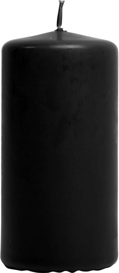 Kaars h:10 cm Zwart 6 stuks